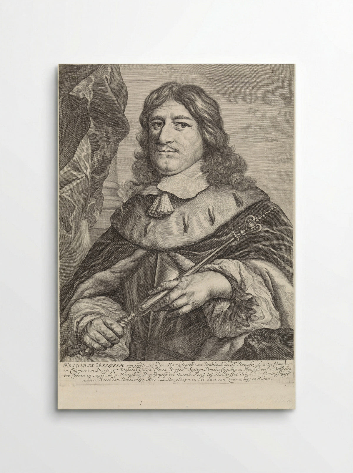 Portrait of Frederick William, Elector of Brandenburg - Theodor Matham - Poster