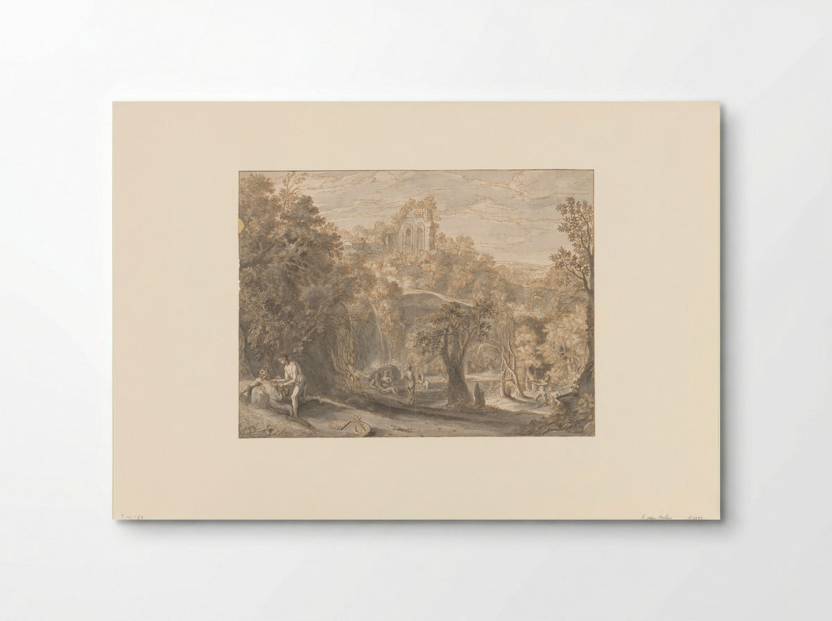 Landschap met Apollo en Marsyas - Richard van Orley - Poster