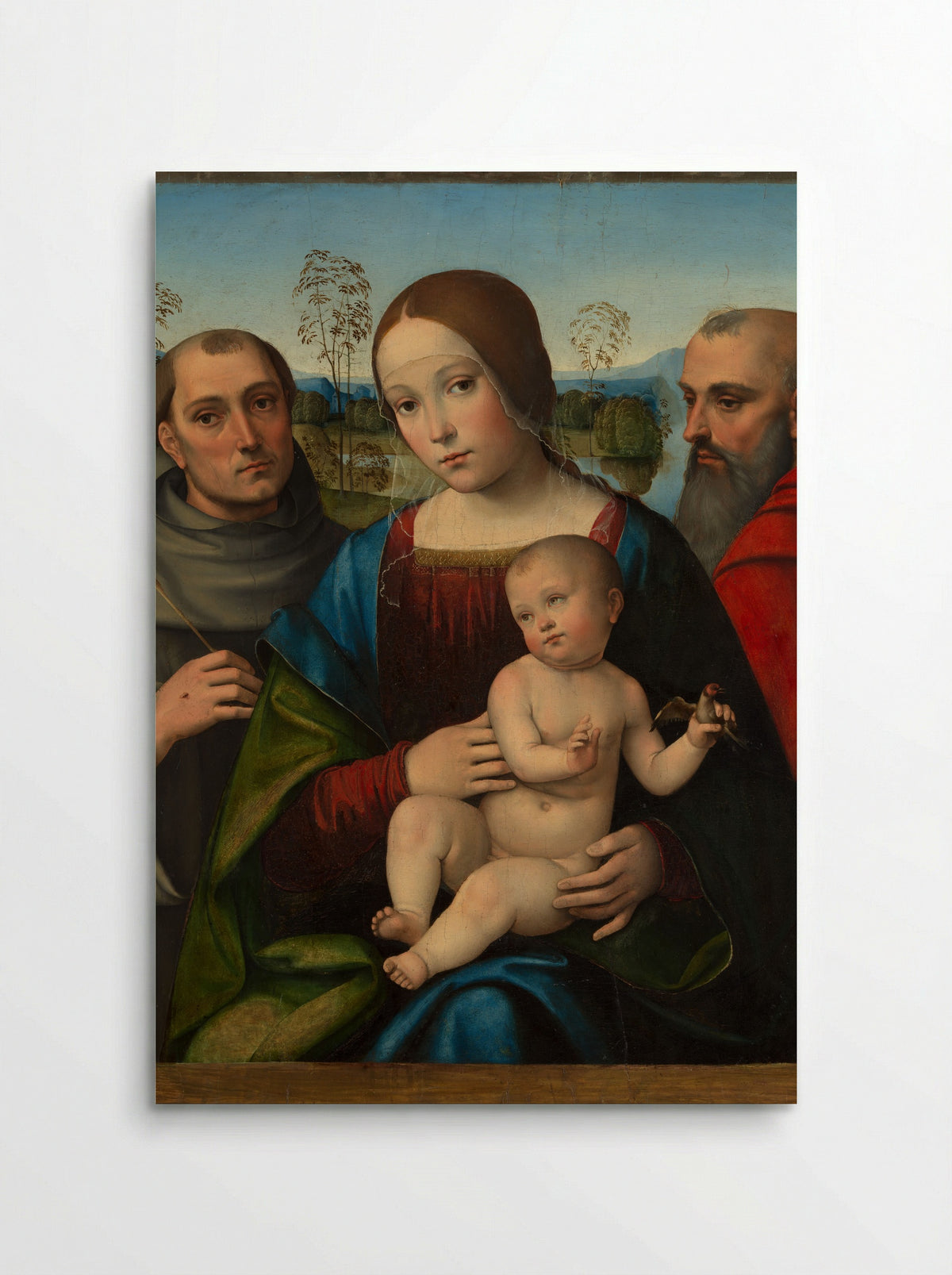 Madonna and Child with Saints Francis and Jerome - Francesco Francia - Poster