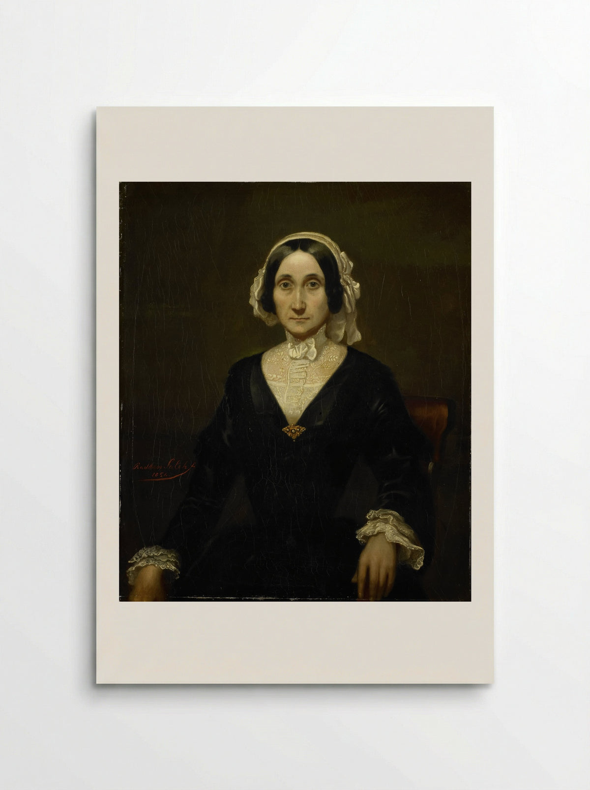 Portret van mevrouw W.J.S. van Alphen, barones van Reede van Oudtshoorn - Raden Saleh - Poster