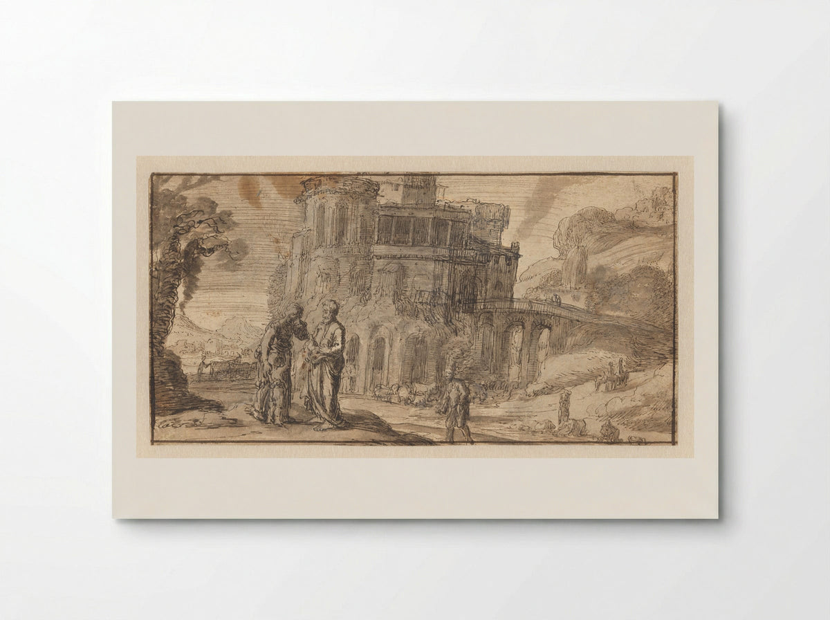 Landscape with the Expulsion of Hagar - Jacob Symonsz Pynas - Poster