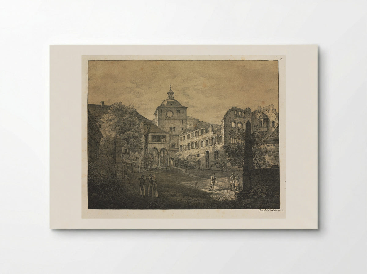 Six Views of Heidelberg Castle: Castle Terrace - Ernst Fries - Poster