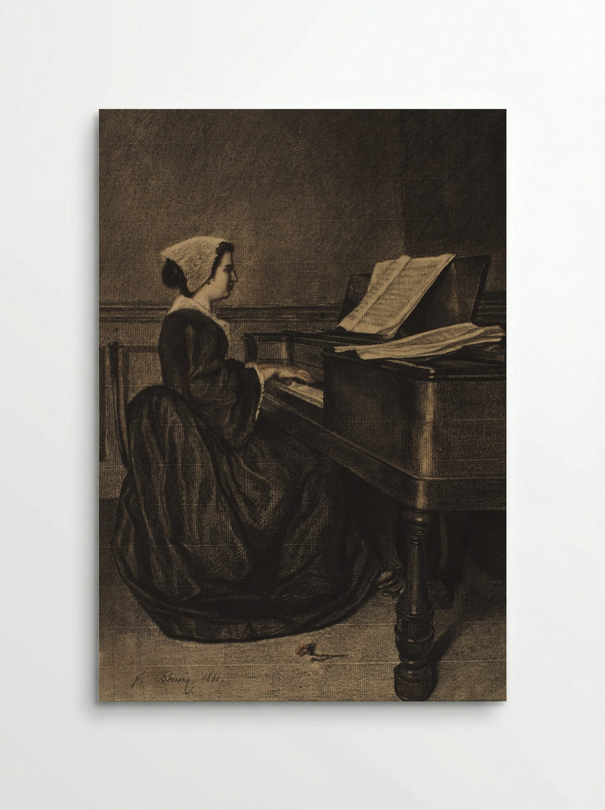 Woman at the Spinet - François Bonvin - Poster
