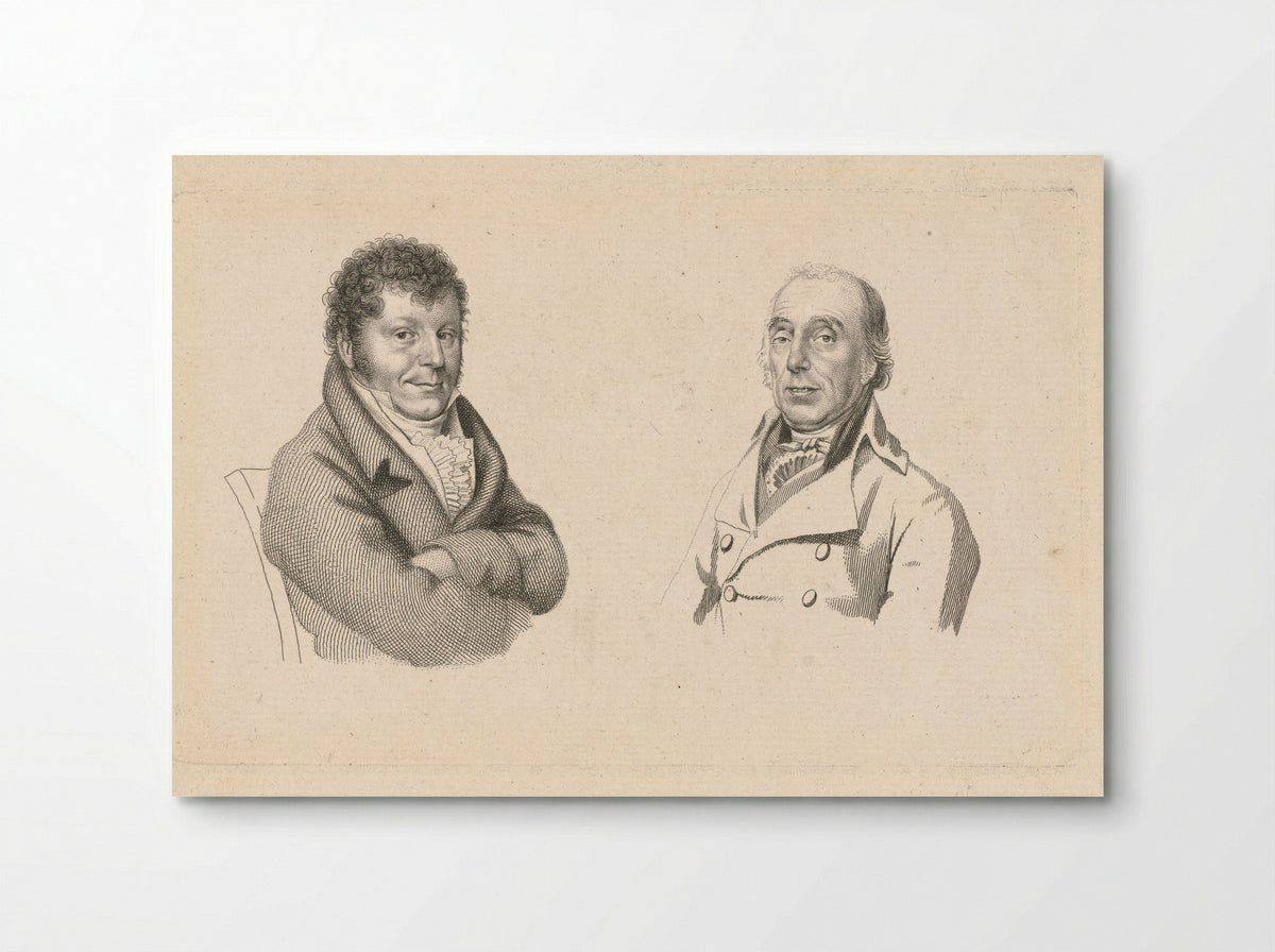 Portretten van Adriaan van der Willigen en Roeland van Eynden - Jacob Ernst Marcus - Poster