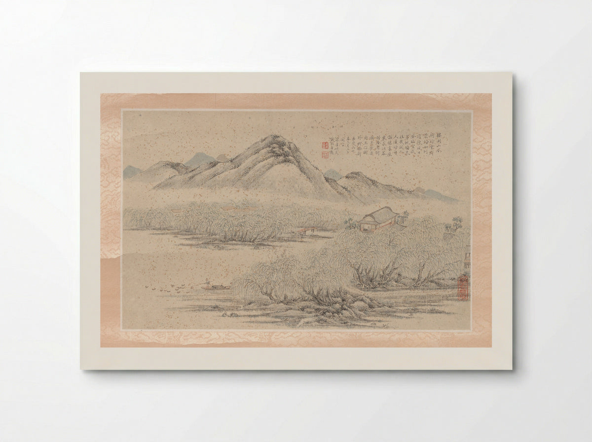 Landscape (Fan Painting) - Qian Du - Poster
