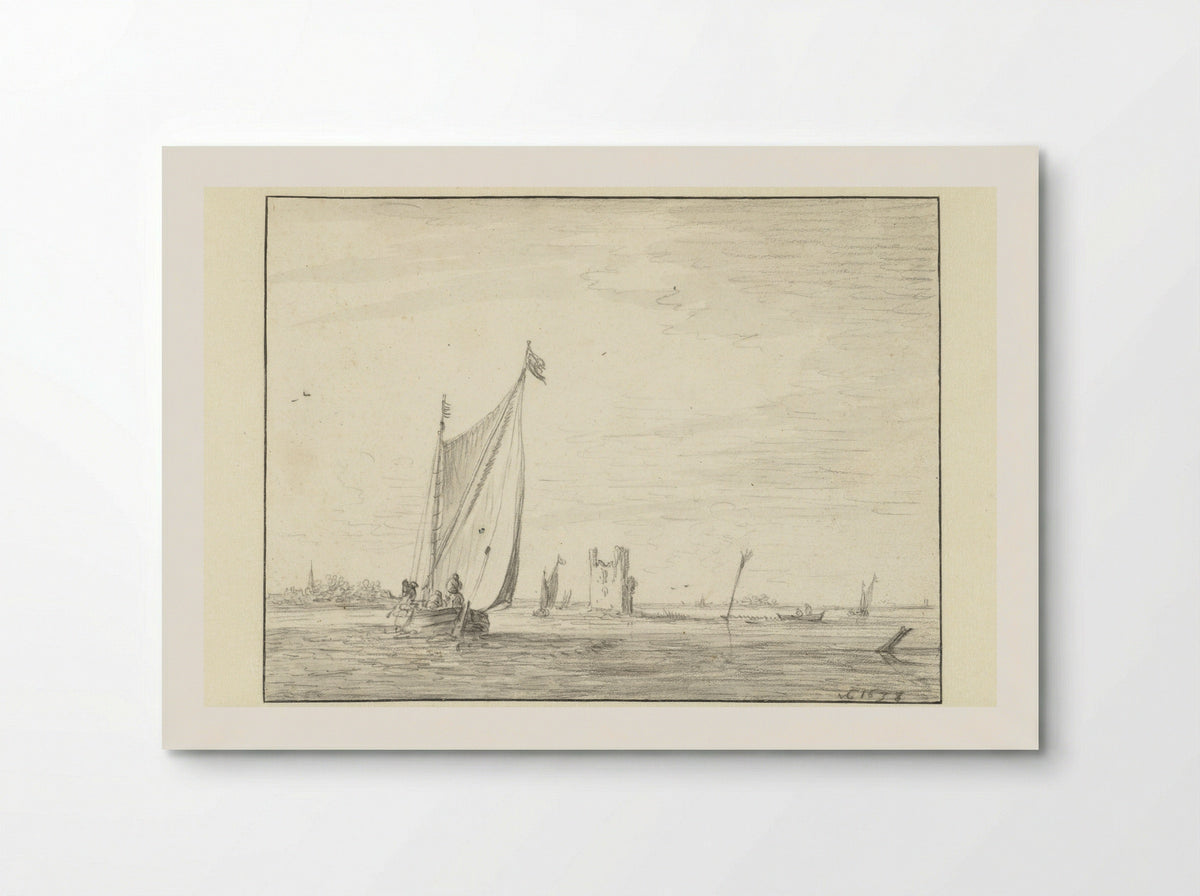 Ruïne van het Huis te Merwede - Jan van Goyen - Poster
