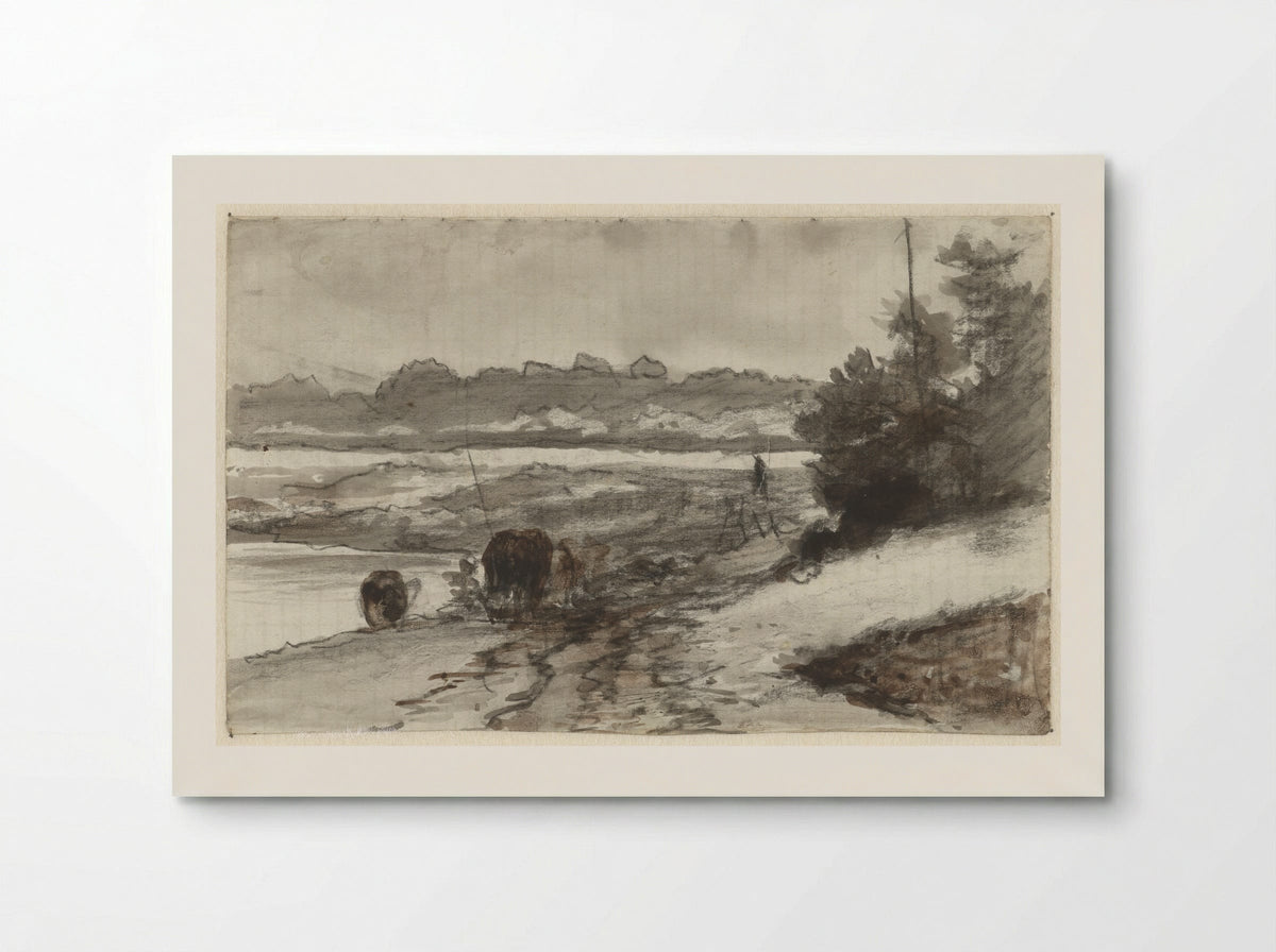 Landschap (Shepherd and Dogs) - Guillaume Anne van der Brugghen - Poster
