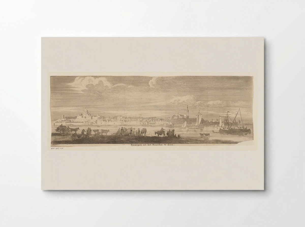 Gezicht op Nijmegen vanuit het noorden - Jan Ruyter (I) - Poster