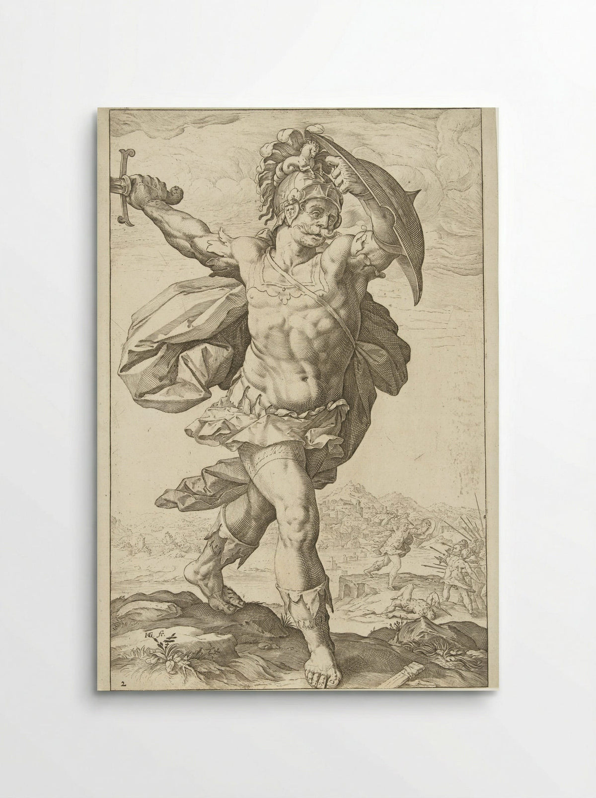 Horatius Cocles - Hendrick Goltzius - Poster