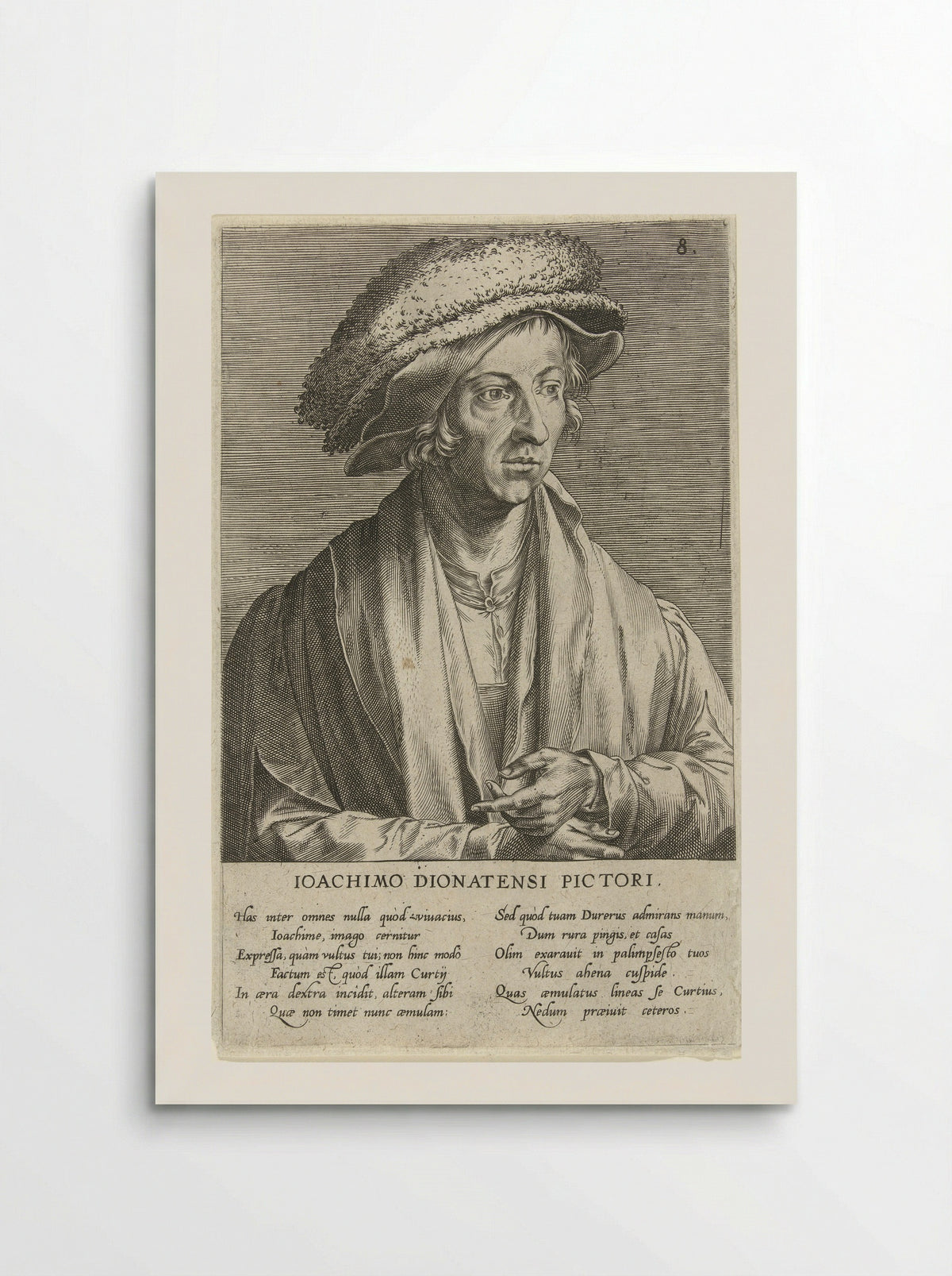 Portret van de schilder Joachim Patinier - Dominicus Lampsonius - Poster