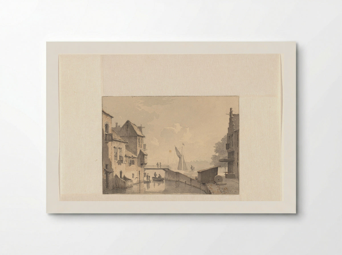 Gezicht op een gracht in een stad - Kasparus Karsen - Poster