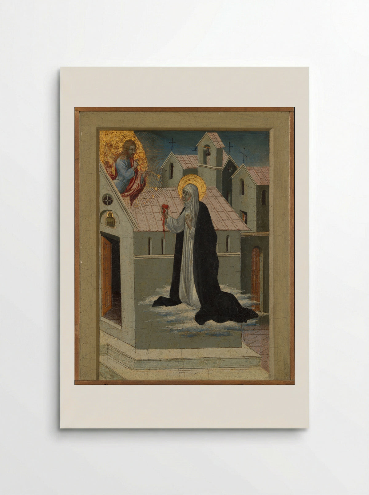 Saint Catherine of Siena Exchanging Her Heart with Christ - Giovanni di Paolo - Poster