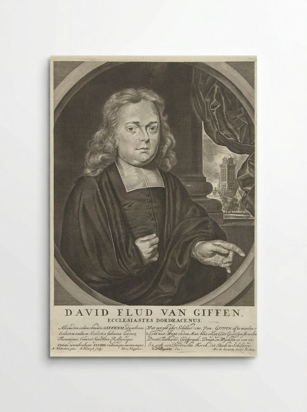 Portrait of David Flud van Giffen - Jan Luyken - Poster