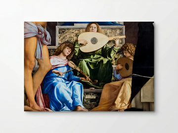 The San Giobbe Altarpiece Detail of Music Making Angels - Giovanni Bellini