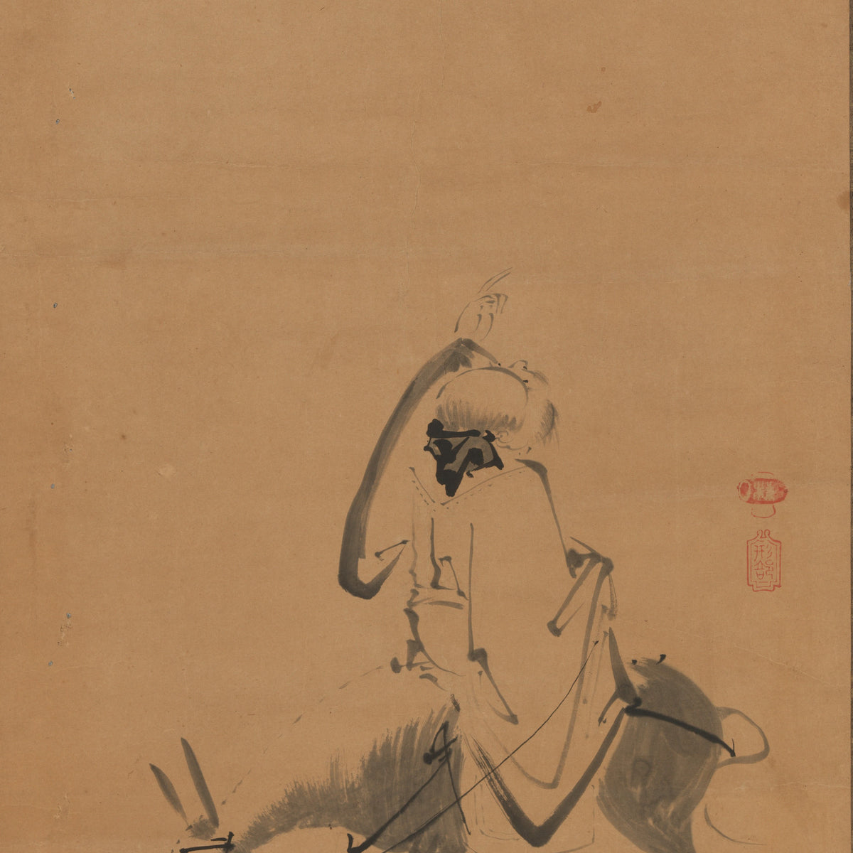 The Chinese Poet Pan Lang on a Donkey - Kano Kōya - Artwork detail