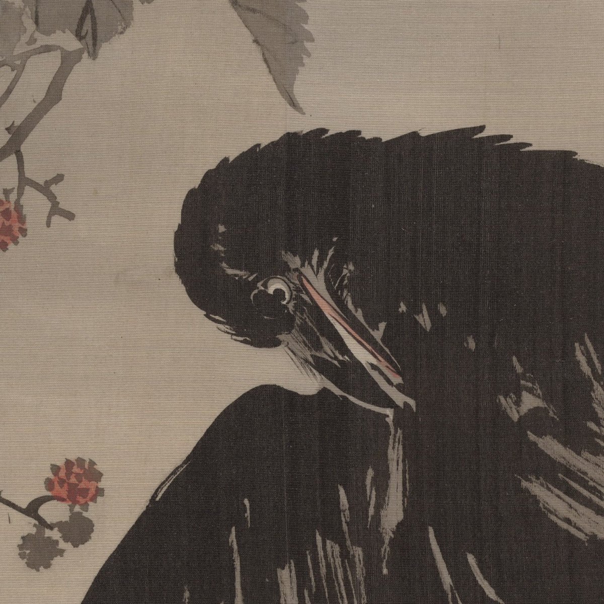 Crow on a Branch - Kawanabe Kyōsai - Artwork detail
