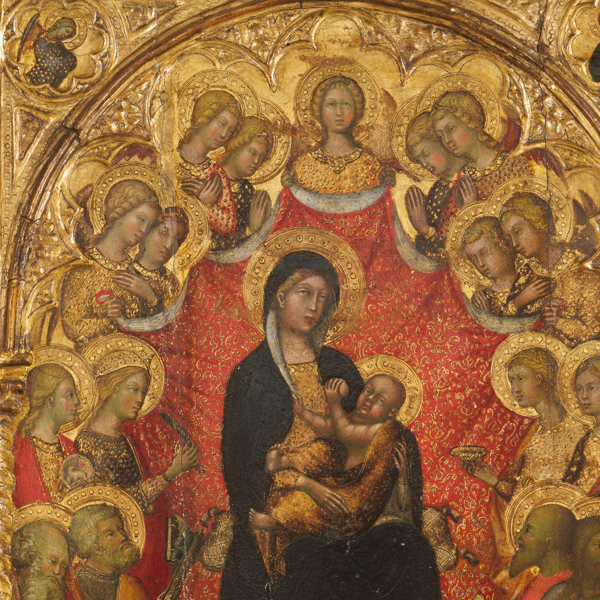 Madonna and Child with Angels and Eve - Paolo di Giovanni Fei - Artwork detail