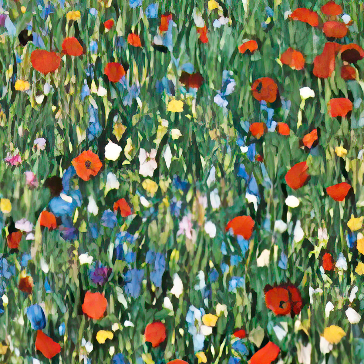 Poppy Field - Gustav Klimt - Artwork detail