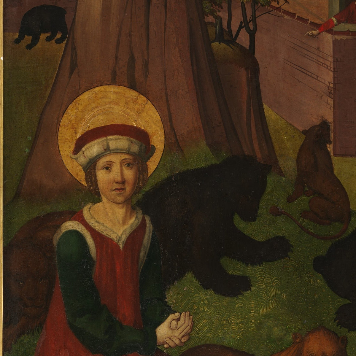 Saint Thecla in the Arena with Lions and Bears - Swiss School - Artwork detail