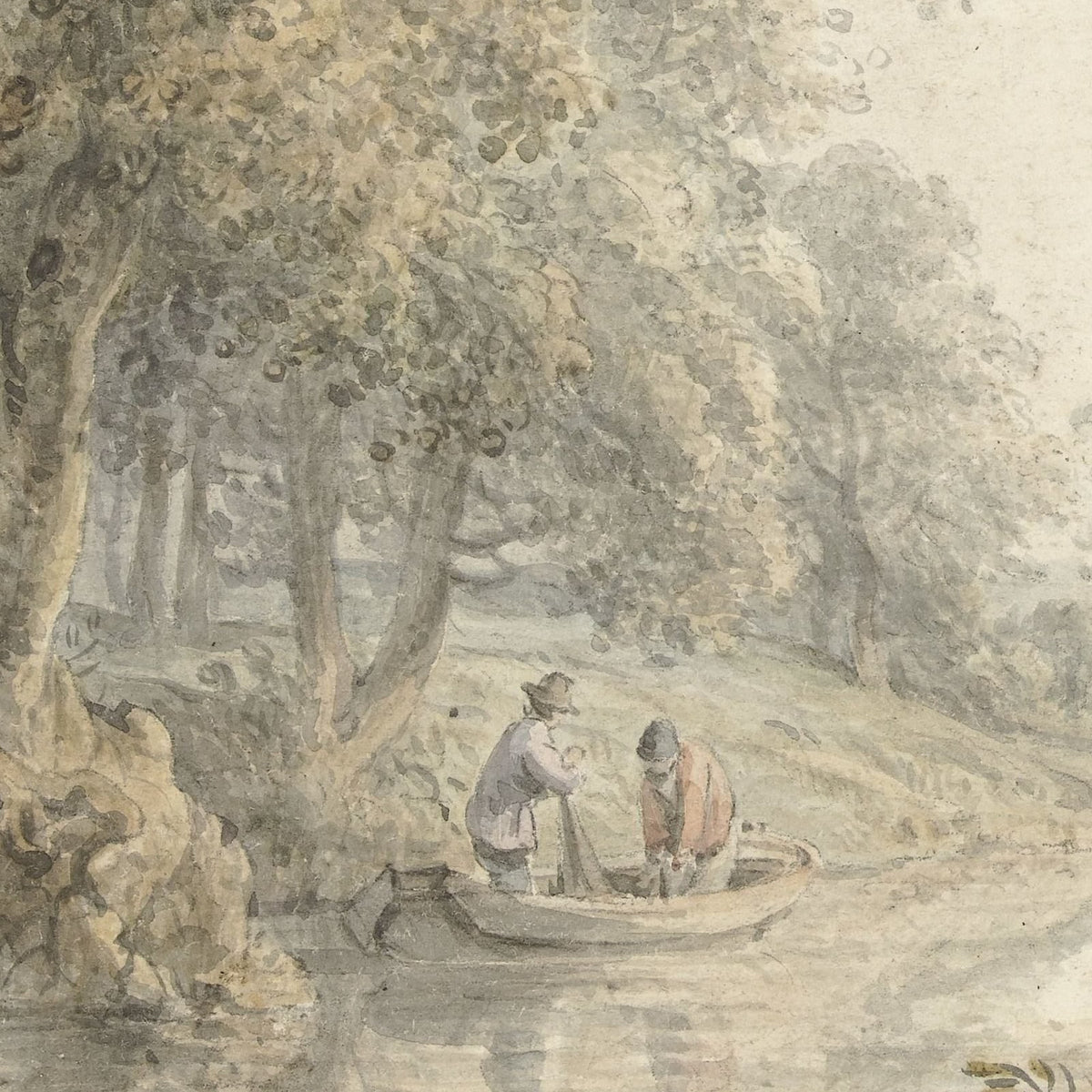 Boerenschuur bij een vaart aan een boszoom - Jacobus Versteegen - Artwork detail