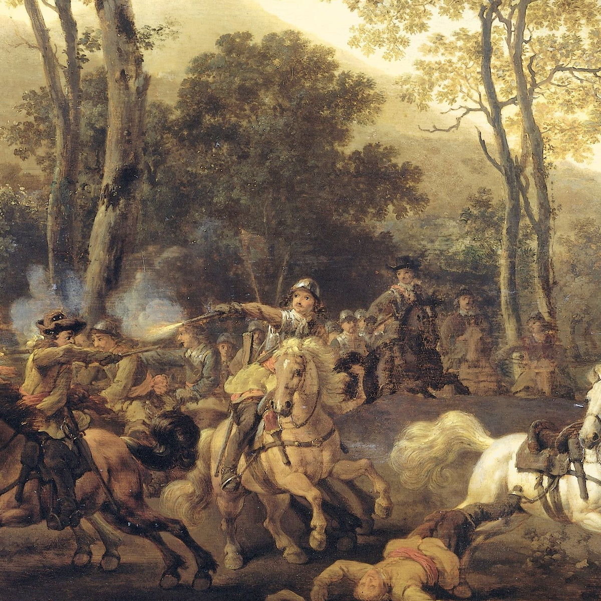 Ruitergevecht - Abraham van Calraet - Artwork detail