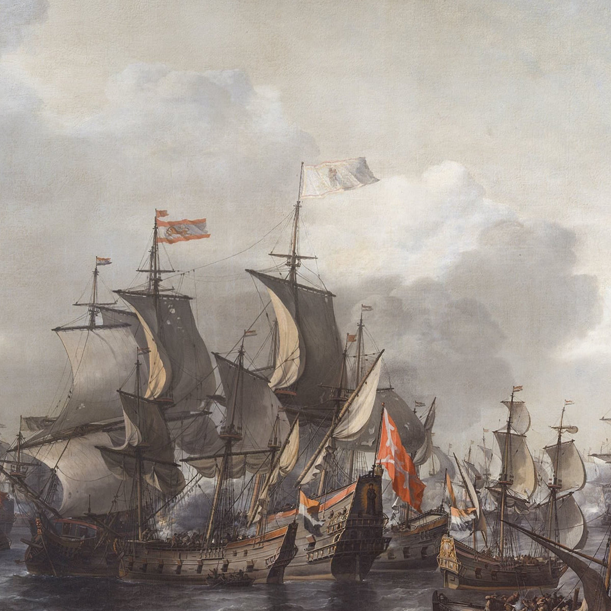 De slag op de Zuiderzee, 1573 - Johannes Kinnema - Artwork detail