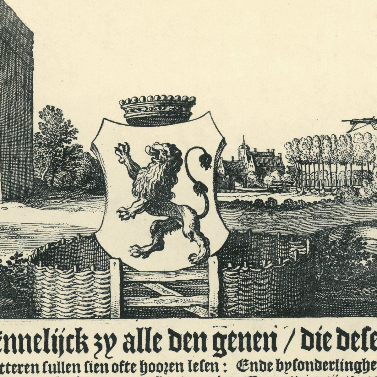 Announcement of a Crossbow Shooting Competition (1649) - A. Kroon - Artwork detail