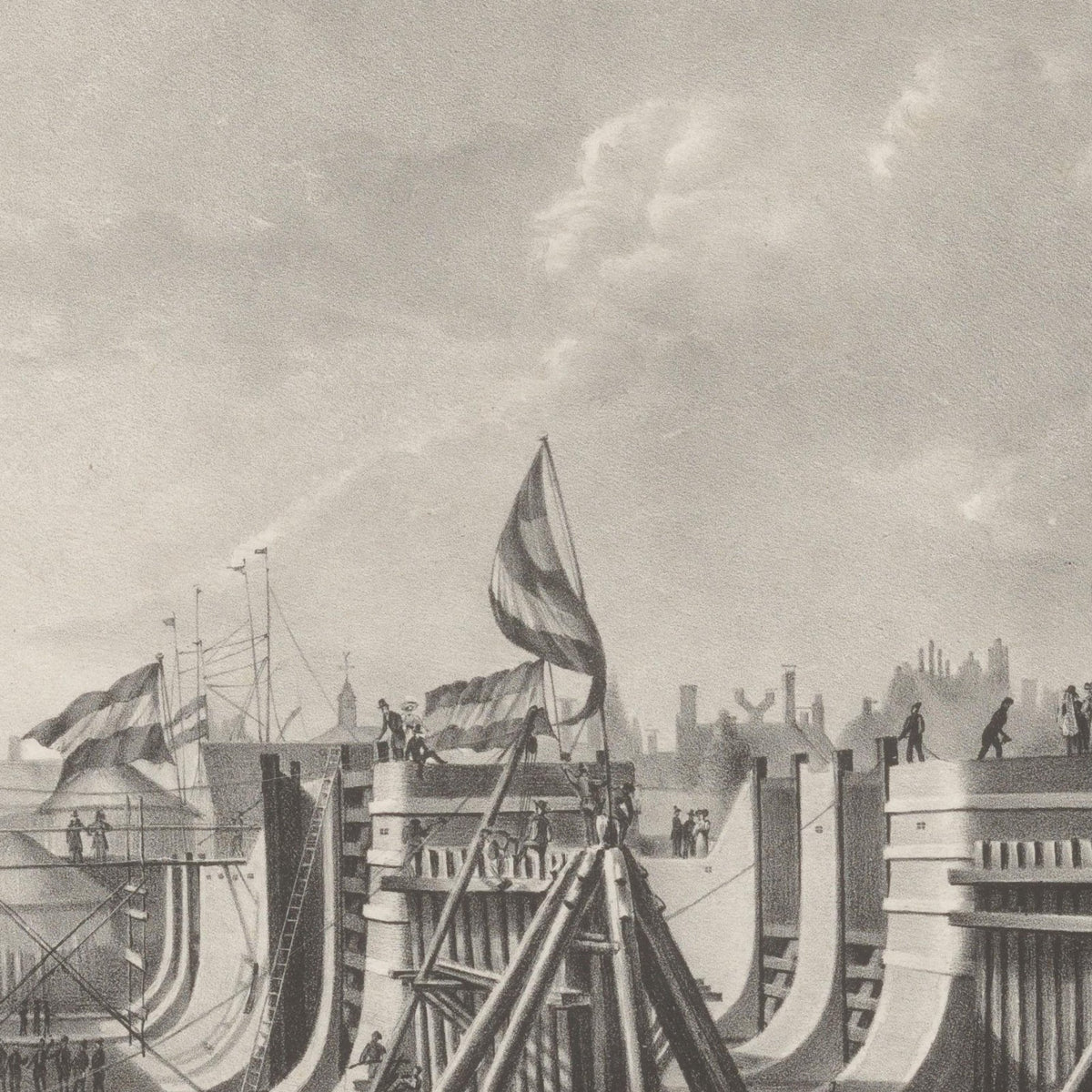Oostelijke doksluizen voor Amsterdam - Petrus Kiers - Artwork detail