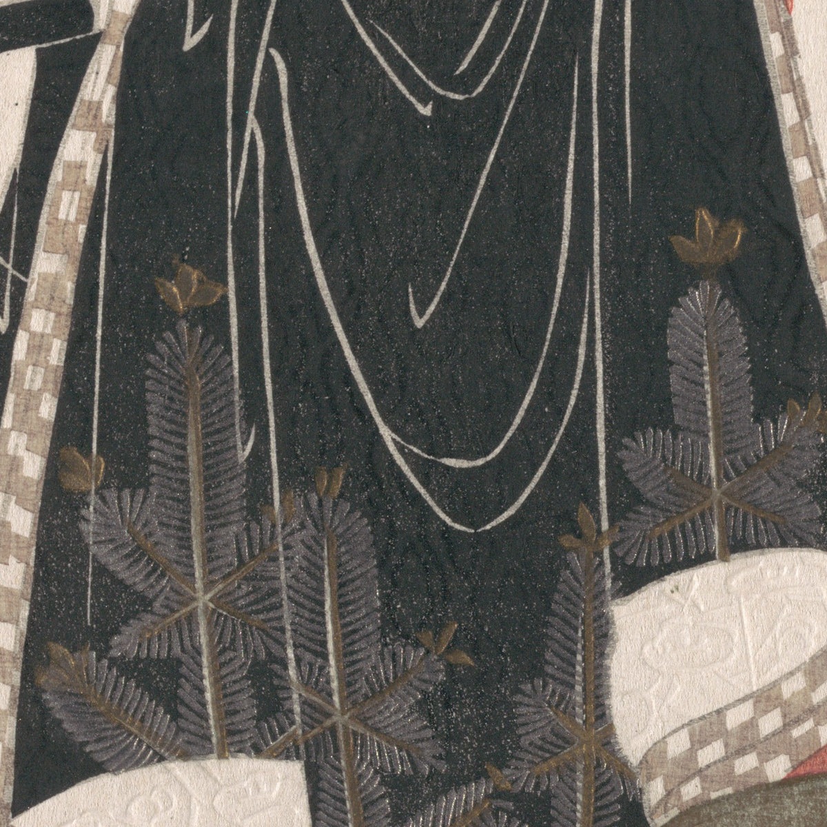 Flower Vase with Stand; Dress Hanging on a Clothesrack - Hachifusa Shūri - Artwork detail