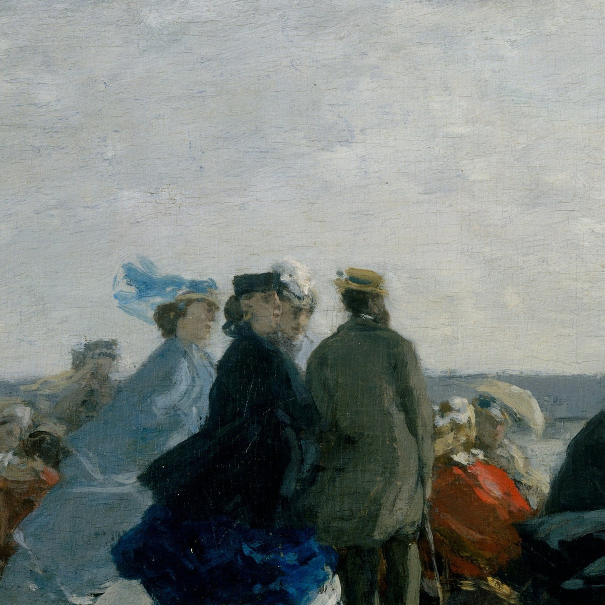 On the Beach, Dieppe - Eugène Boudin - Artwork detail