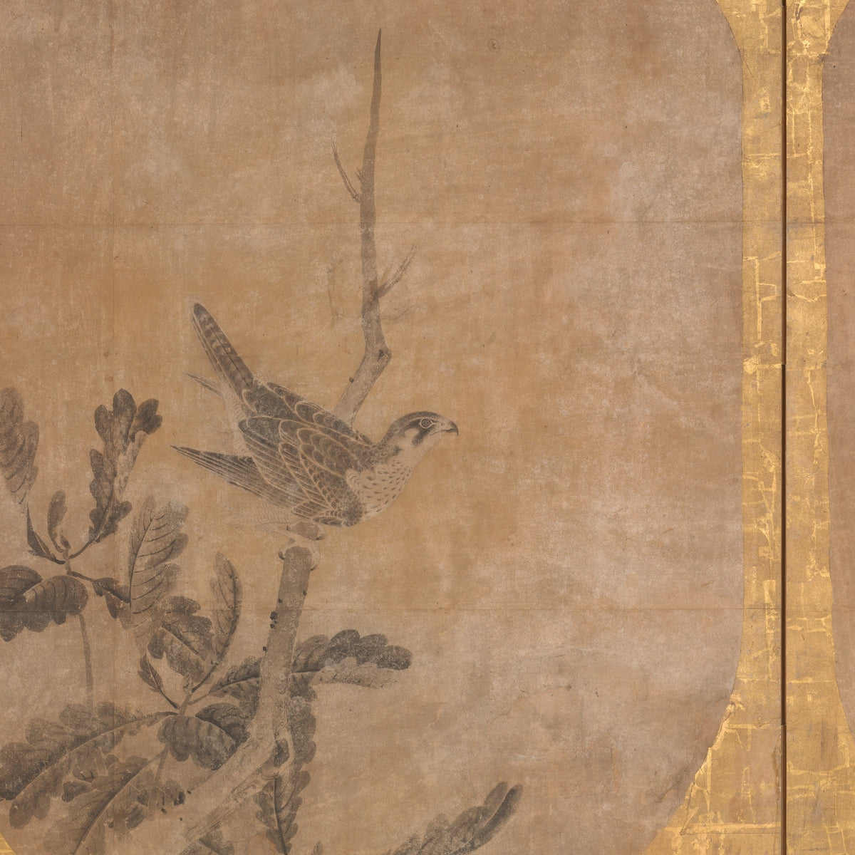 Daoist Sage and Hawk - Soga Nichokuan - Artwork detail