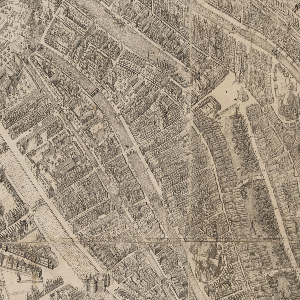 Bird's-Eye View of Amsterdam - Pieter Bast - Artwork detail