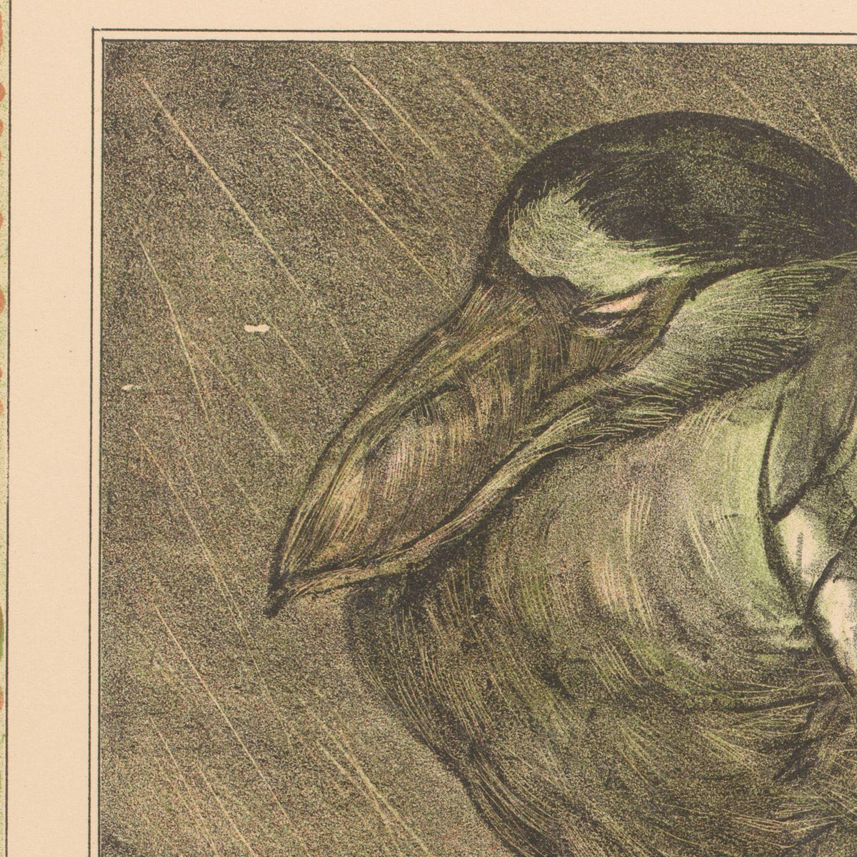 Calendar Page for November (Bird in the Rain) - Theo van Hoytema - Artwork detail