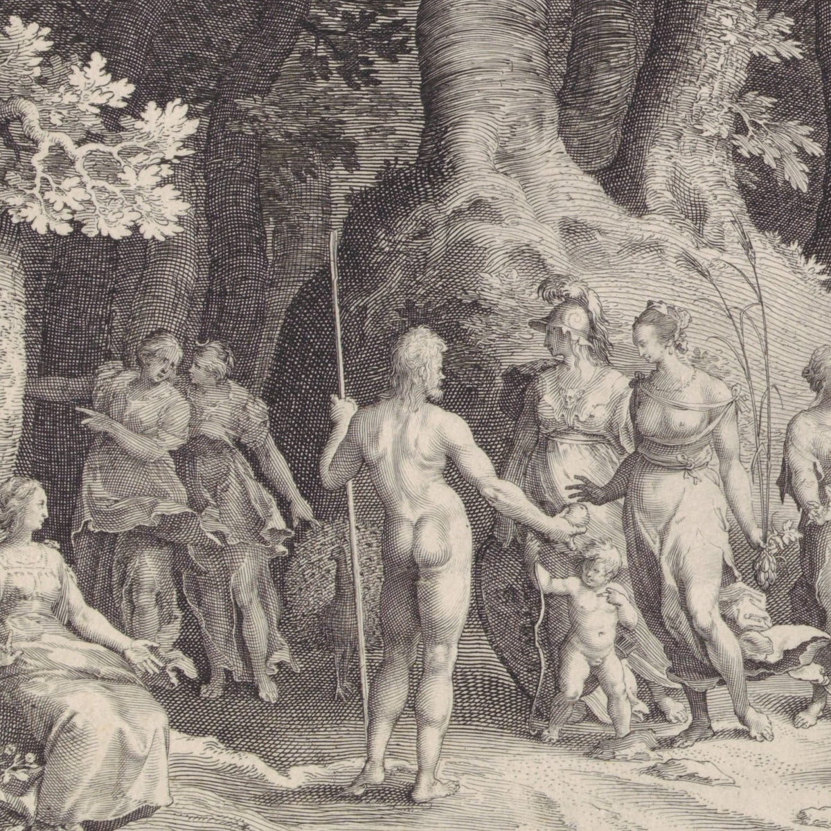 The Judgement of Paris - Jan Saenredam - Artwork detail