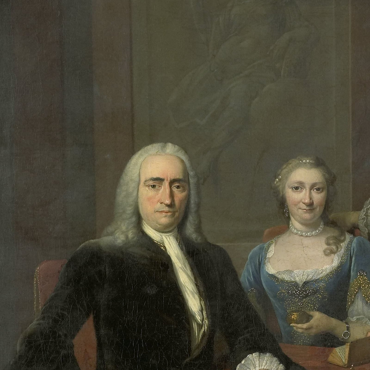 Familiegroep in een interieur - Frans van der Mijn - Artwork detail