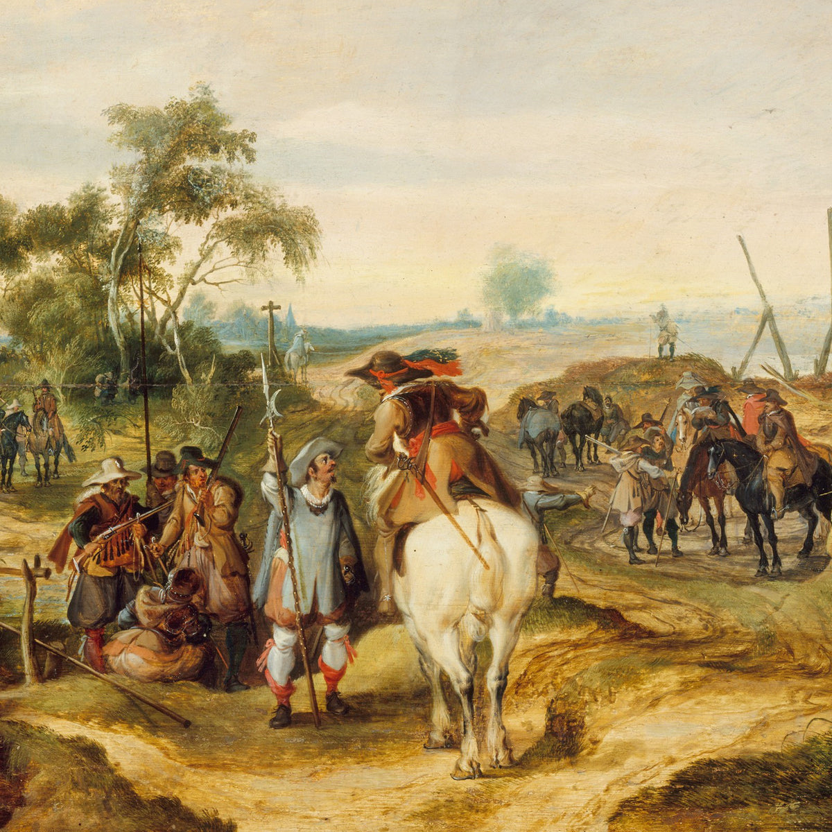 Soldiers Bivouacking - Pieter Snayers - Artwork detail