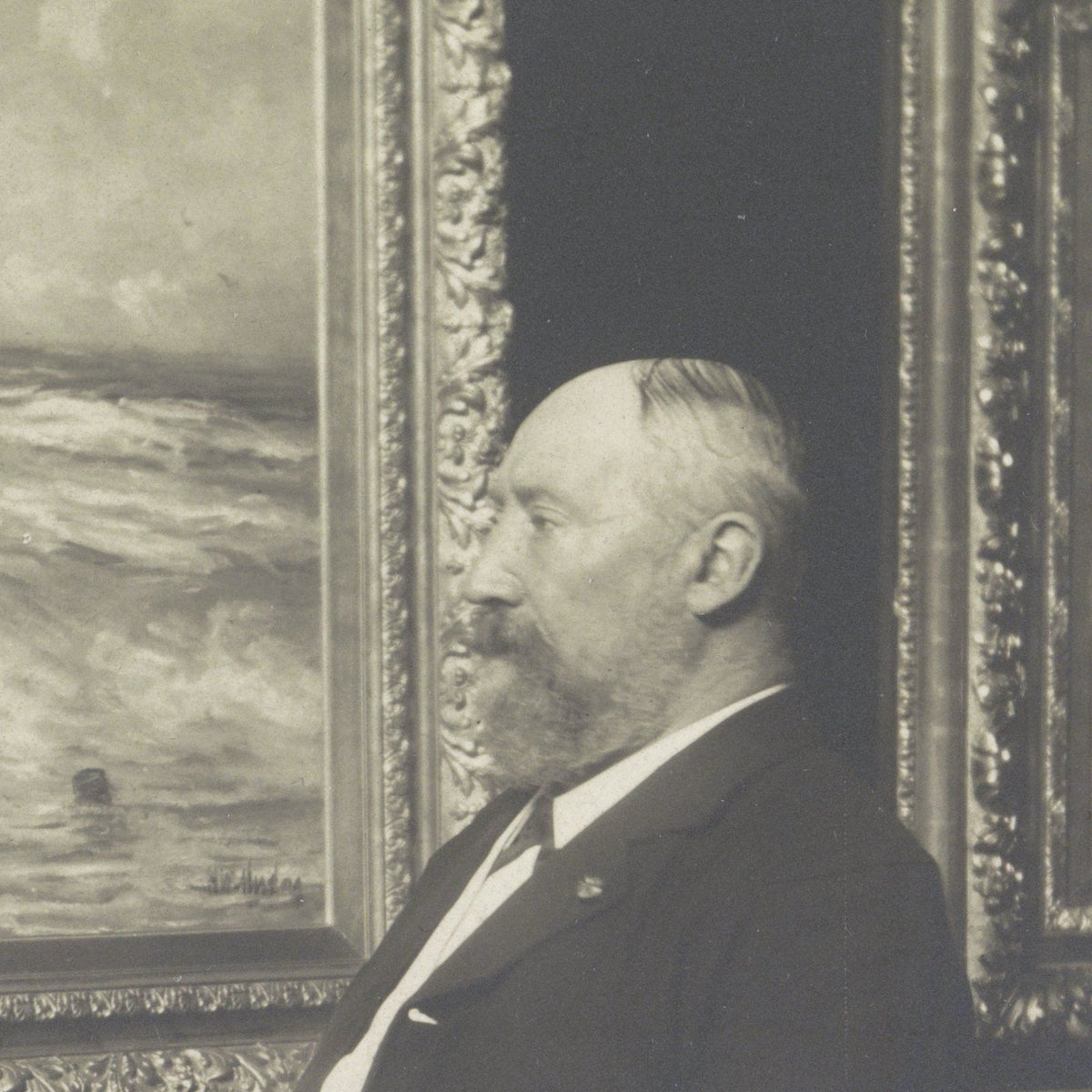 De schilder H.W. Mesdag voor een doek - Delboy & Baer - Artwork detail