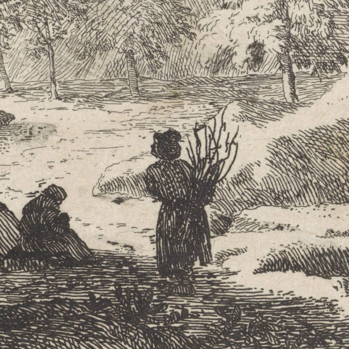 Landschap met boerderij en ruïne - Jan Smees - Artwork detail