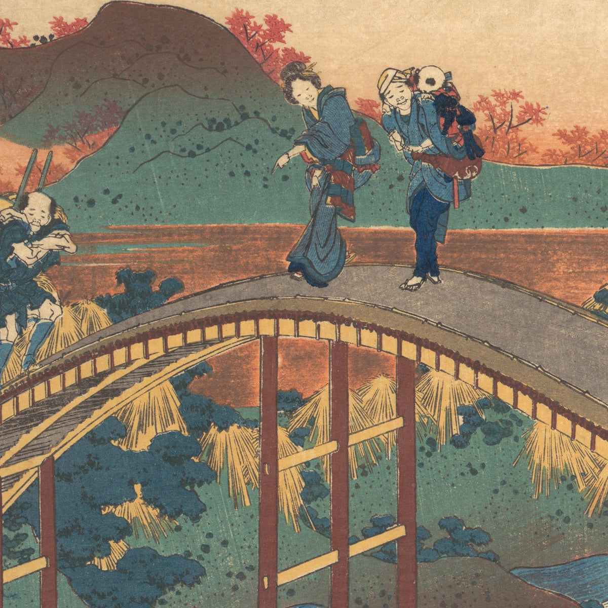 Poem by Ariwara no Narihira - Katsushika Hokusai - Artwork detail
