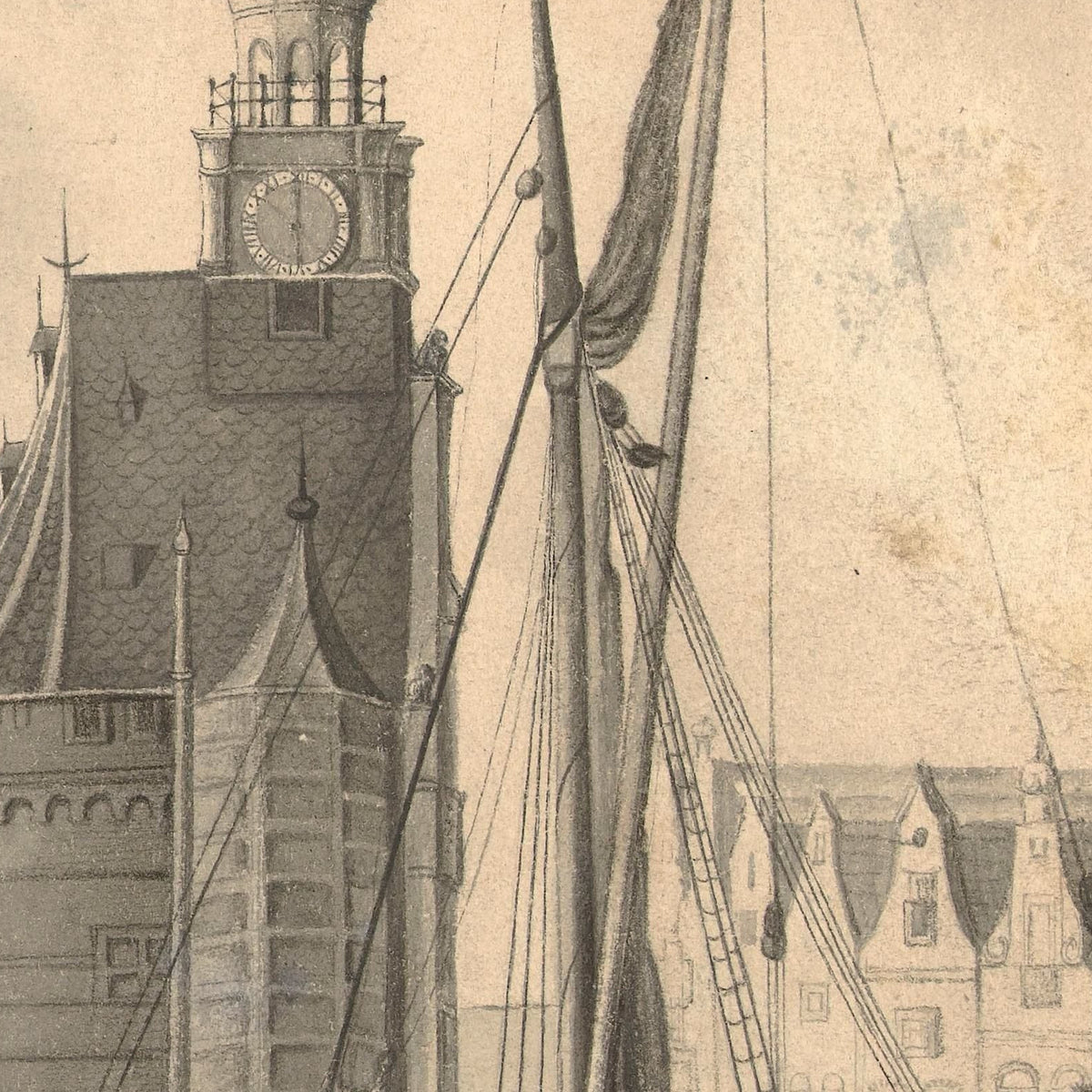 De haven te Hoorn - Johan Antonie Kaldenbach - Artwork detail
