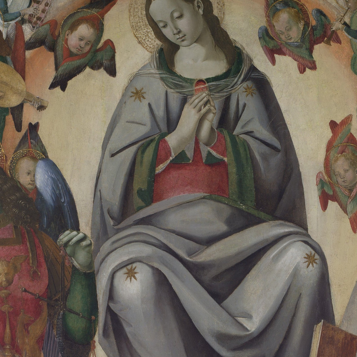 The Assumption of the Virgin with Saints Michael and Benedict - Luca Signorelli - Artwork detail