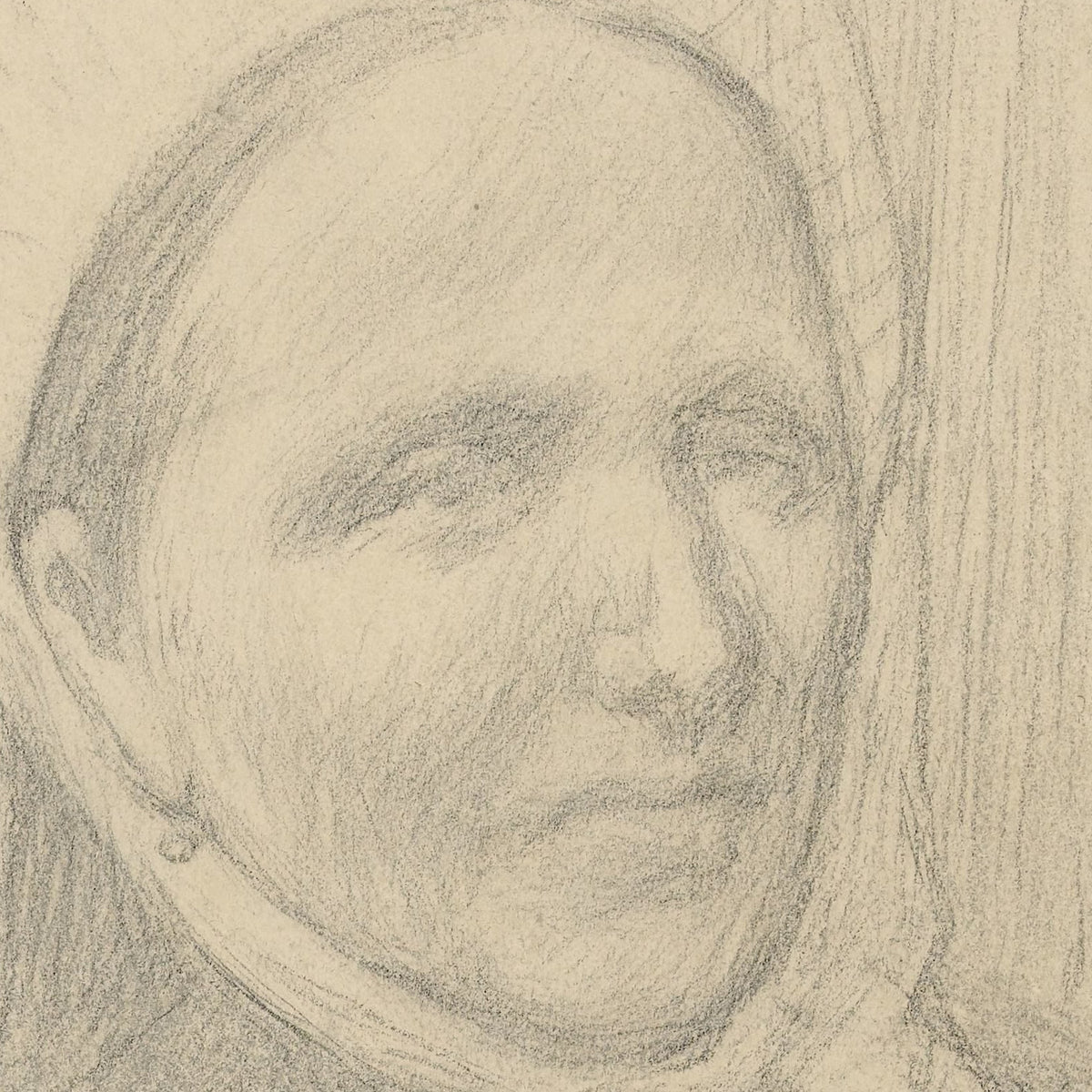 Portret van Mevrouw Annie Bonger-van der Linde - Charles Emmanuel Serret - Artwork detail