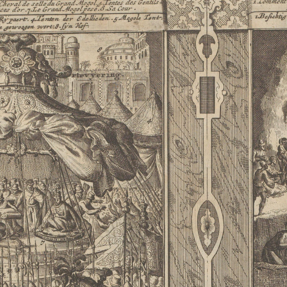 Geboorteviering van Mongolië; Diamantmijn - Romeyn de Hooghe - Artwork detail