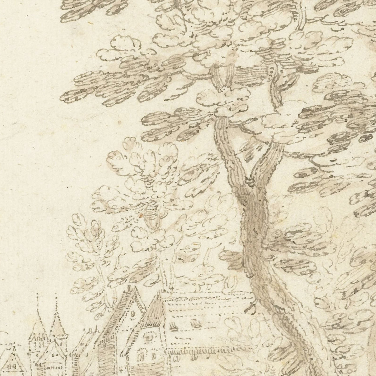 Gezicht op een stad aan een rivier (de Donau?) - Frederik van Valckenborch - Artwork detail