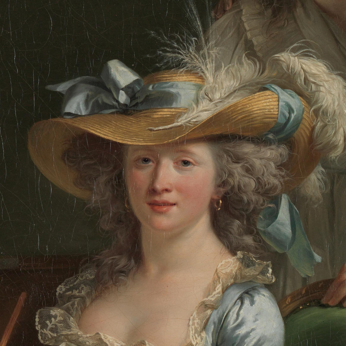 Self-Portrait with Two Pupils - Adélaïde Labille-Guiard - Artwork detail