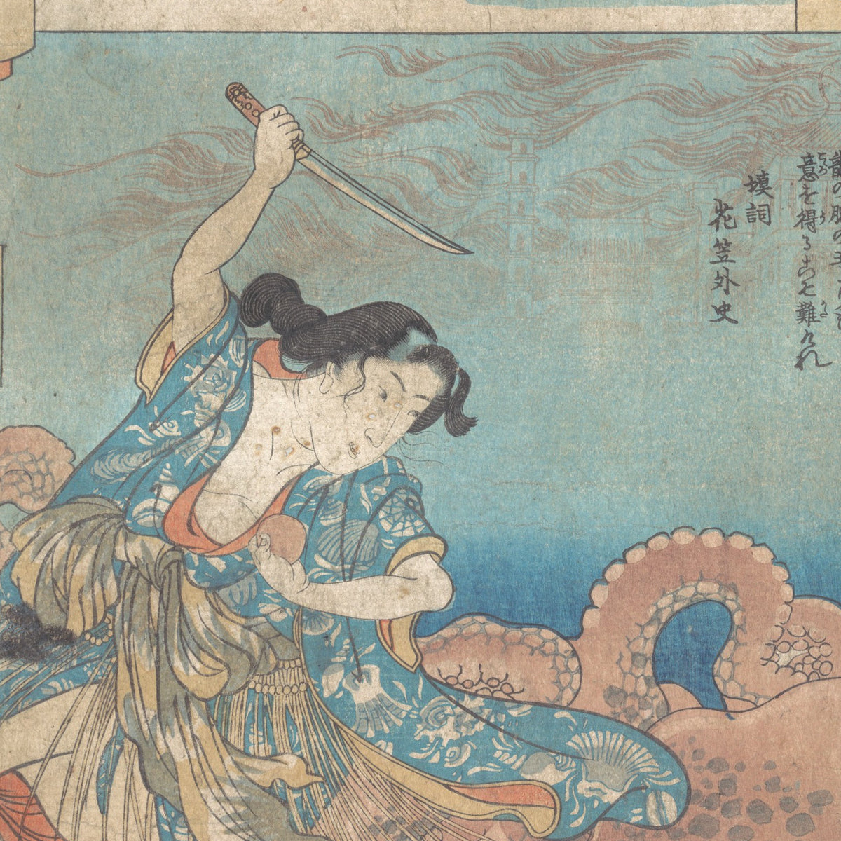The Jeweled Chaplet - Utagawa Kuniyoshi - Artwork detail