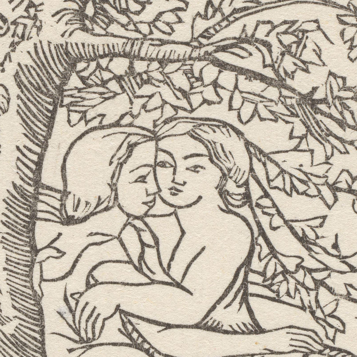 Daphnis and Chloe Embracing Under an Oak - Aristide Maillol - Artwork detail