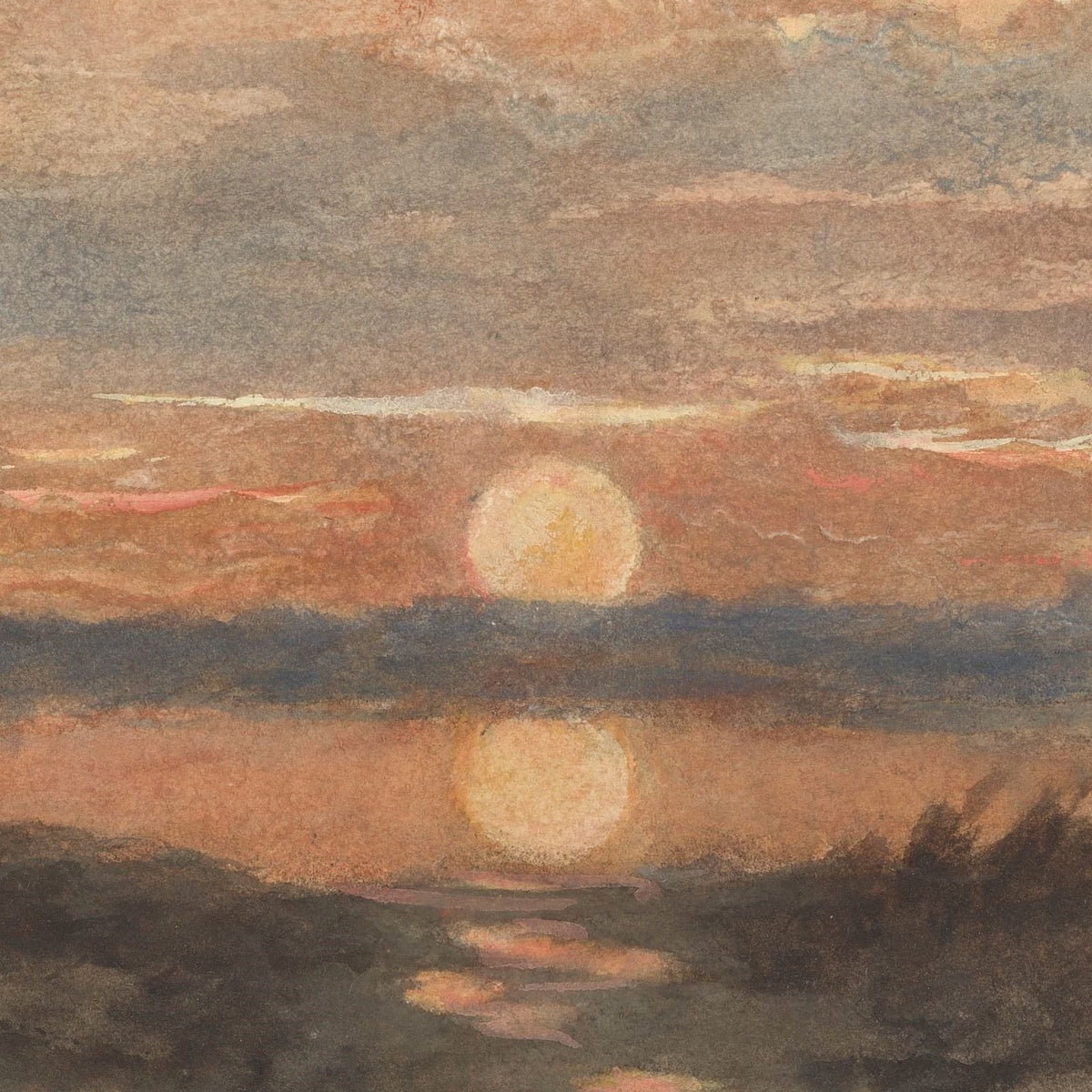 Landschap met zonsondergang - Maria Bilders-van Bosse - Artwork detail