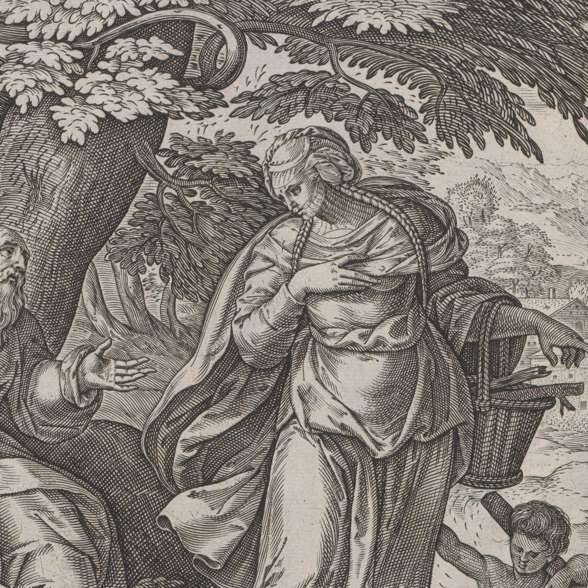 Elijah and the Widow of Zarephath - Unknown Artist - Artwork detail