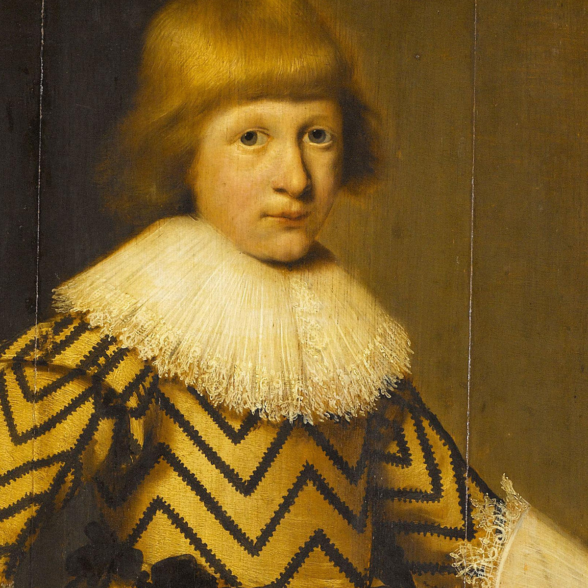 Portrait of a Boy with a Kolf Club - Wybrand de Geest (I) - Artwork detail